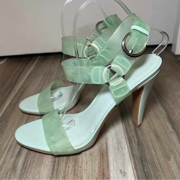 Karl Lagerfeld Paris Cieone Sandal Heels Mint Julep Womens 10M Adjustable Strap - Picture 3 of 14